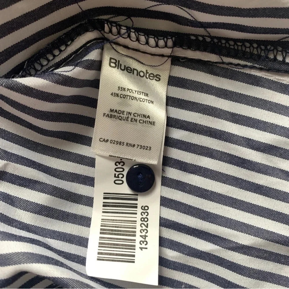 Bluenotes Lace Trim Striped Top - Picture 8 of 9